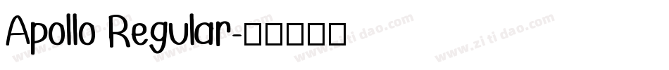 Apollo Regular字体转换